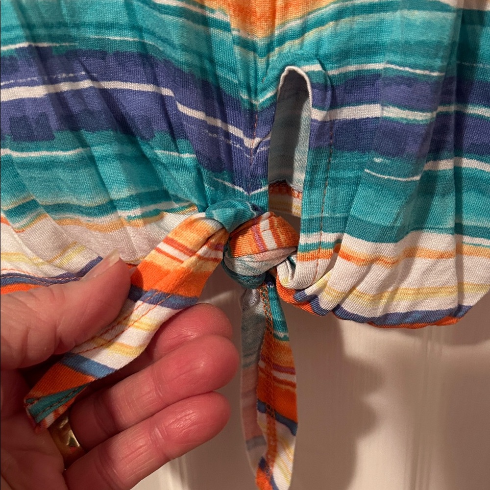 Ruby Rd. Multicolor Striped Tie-Hem Tunic - Picture 5 of 6